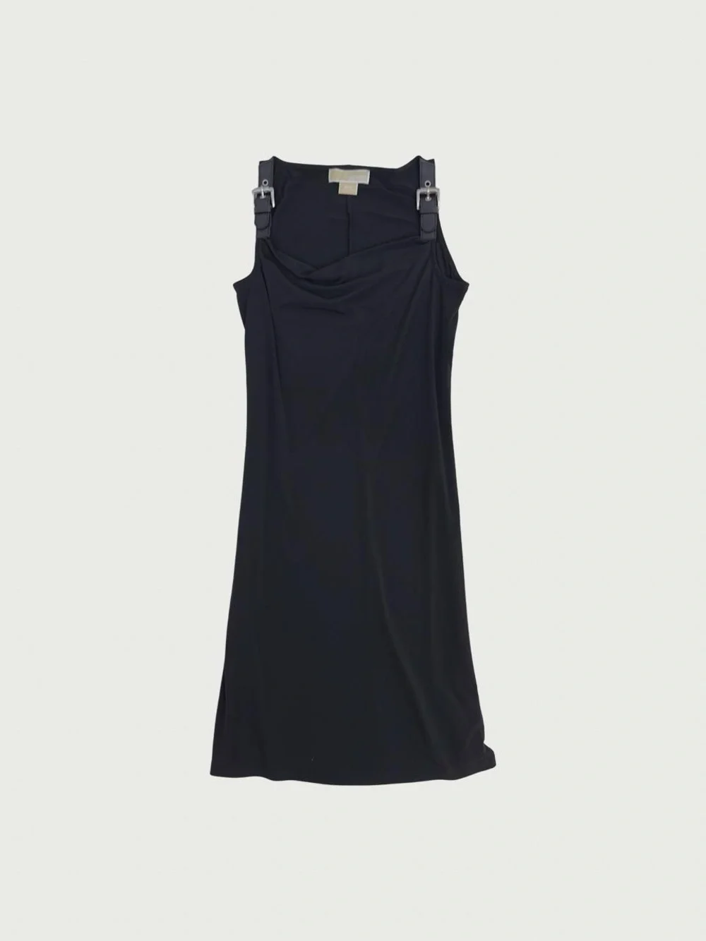 Buckle Strap Drapey Dress